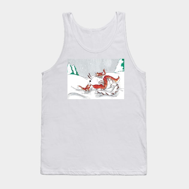 Winter Tiger Tank Top by KristenOKeefeArt